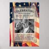 Herdenking van het leven Patriotische foto-herdenk Poster (Voorkant)