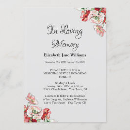 Herdenking van het leven | Poppie Kaart