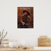 Herdenking van het Leven Script Funeraal Foto | Zw Poster (Keuken)