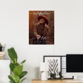 Herdenking van het Leven Script Funeraal Foto | Zw Poster (Thuiskantoor)