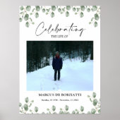 Herdenking van het leven Trauerfeier Begrroetingsr Poster (Voorkant)