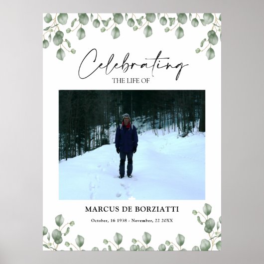 Herdenking van het leven Trauerfeier Begrroetingsr Poster (Voorkant)