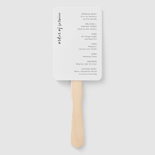 Herdenking van het Leven | Uitvaartdienst Programm Handwaaier (Achterkant)