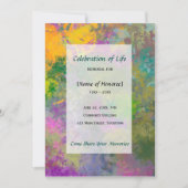 Herdenking van het leven van artistieke bloemen kaart (Voorkant)