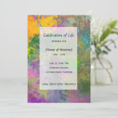 Herdenking van het leven van artistieke bloemen kaart (Staand voorkant)