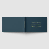 Herdenking van het leven van begrafenis Navy Gold Gastenboek (Volledig)