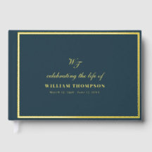 Herdenking van het leven van begrafenis Navy Gold