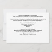 Herdenking van het leven van het geheugen van de b kaart (Achterkant)