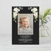 Herdenking van het leven Witte Bloemen Foto Herden Kaart (Staand voorkant)