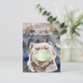 Herdenking van het pandemisch Beer voor COVID-quar Briefkaart (Staand voorkant)