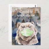 Herdenking van het pandemisch Beer voor COVID-quar Briefkaart (Voorkant / Achterkant)