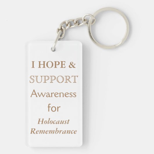 Herdenking van holocaust — Bewustmaking van koolst Sleutelhanger (achterkant)