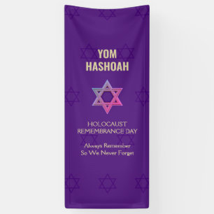 Herdenking van holocaust Dag Memorial YOM HASHOAH Spandoek