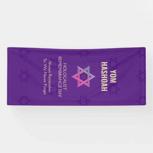 Herdenking van holocaust Dag Memorial YOM HASHOAH Spandoek (Horizontaal)