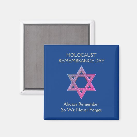 Herdenking van holocaust Dag YOM HASHOAH Magneet (Voorkant / Achterkant)