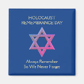 Herdenking van holocaust Dag YOM HASHOAH Magneet (Voorkant)
