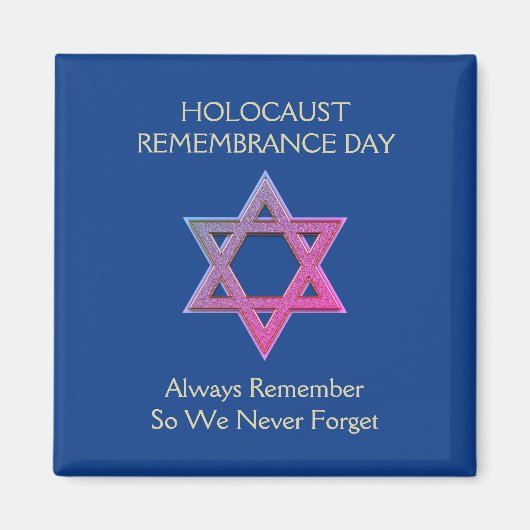 Herdenking van holocaust Dag YOM HASHOAH Magneet (Voorkant)