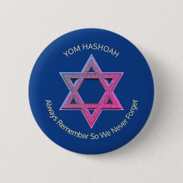 Herdenking van holocaust Dag YOM HASHOAH Ronde Button 5,7 Cm