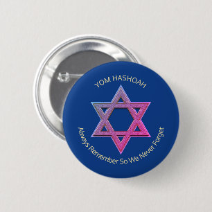Herdenking van holocaust Dag YOM HASHOAH Ronde Button 5,7 Cm