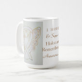 Herdenking van holocaust Wit-Mok Koffiemok (Voorkant links)
