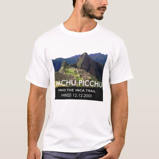 Herdenking van Inca Trail Machu Picchu Gepersonali T-shirt (Voorkant)