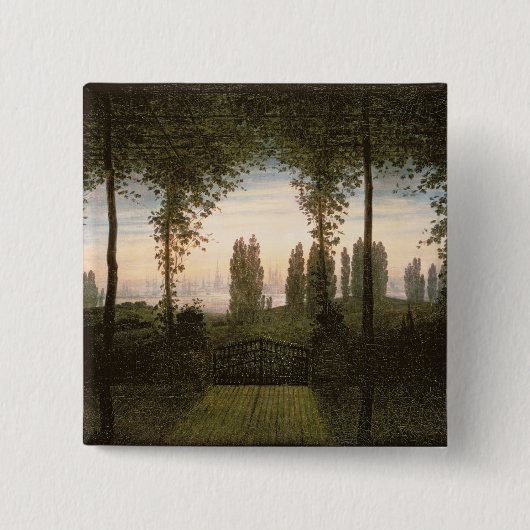 Herdenking van Johann Bremen Vierkante Button 5,1 Cm (Voorkant)