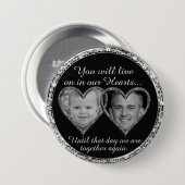 Herdenking van jongeren en ouderen ronde button 7,6 cm (Voorkant /achterkant)