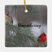 Herdenking van kardinaal keramisch sieraad keramisch ornament (Voorkant)