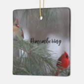 Herdenking van kardinaal keramisch sieraad ornament (Links)