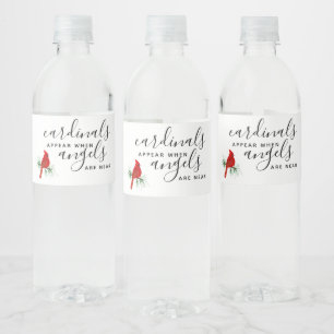 Herdenking van kardinaal leven waterfles etiket
