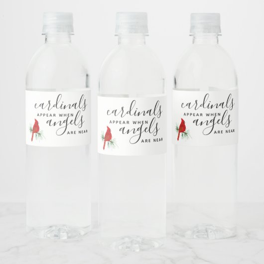 Herdenking van kardinaal leven waterfles etiket (Flessen)