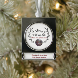 Herdenking van keramische keramiek met aangepaste  verzilverd banner ornament