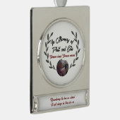 Herdenking van keramische keramiek met aangepaste  verzilverd banner ornament (Rechts)