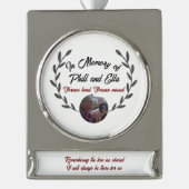 Herdenking van keramische keramiek met aangepaste verzilverd banner ornament (Voorkant)