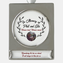 Herdenking van keramische keramiek met aangepaste verzilverd banner ornament