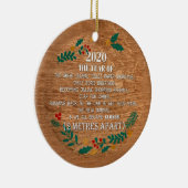 Herdenking van kerst 2020 keramisch ornament (Rechts)