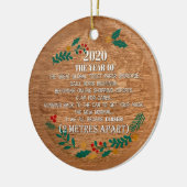 Herdenking van kerst 2020 keramisch ornament (Links)