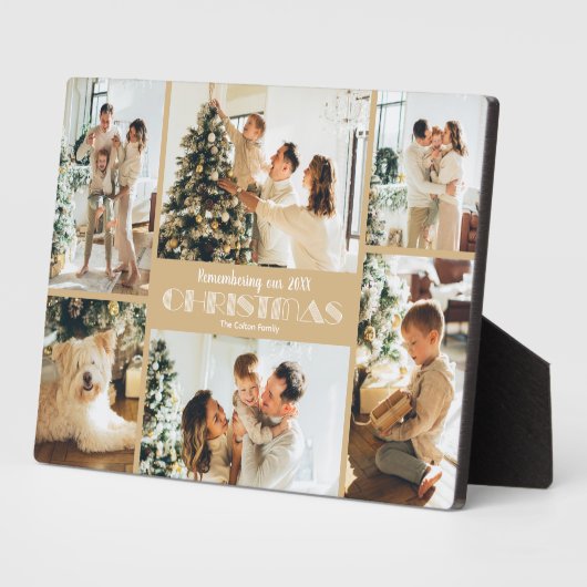 Herdenking van kerstfoto collage fotoplaat (Zijkant)