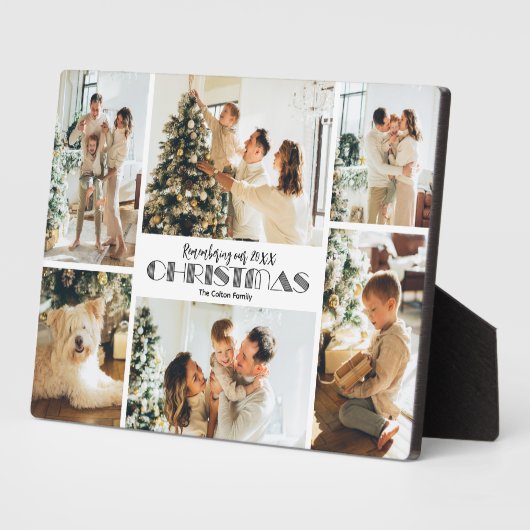 Herdenking van kerstfoto collage fotoplaat (Zijkant)