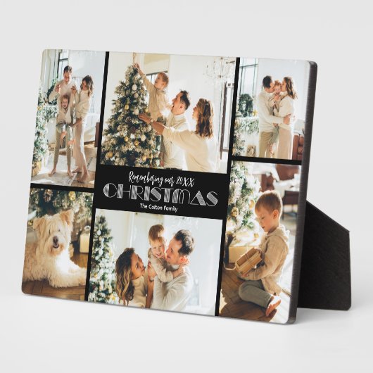 Herdenking van kerstfoto collage fotoplaat (Zijkant)