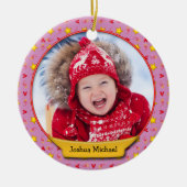 Herdenking van Kerstmis Herinneringen ・ Kunst en s Keramisch Ornament (Voorkant)