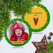 Herdenking van Kerstmis Herinneringen ・ Kunst en s Keramisch Ornament