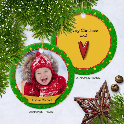 Herdenking van Kerstmis Herinneringen ・ Kunst en s Keramisch Ornament