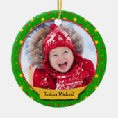 Herdenking van Kerstmis Herinneringen ・ Kunst en s Keramisch Ornament (Voorkant)