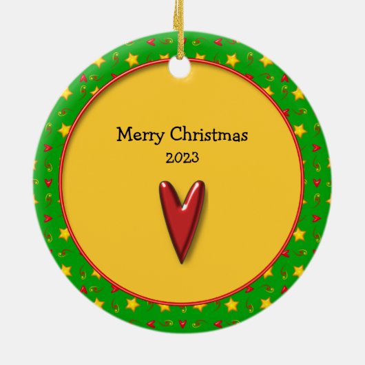 Herdenking van Kerstmis Herinneringen ・ Kunst en s Keramisch Ornament (Achterkant)