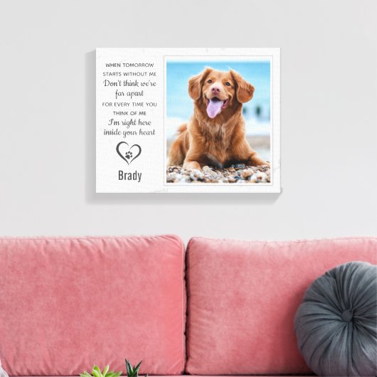 Herdenking van marble Pet Dog Keepslag Canvas Afdruk (Insitu (Woonkamer))