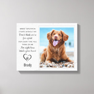 Herdenking van marble Pet Dog Keepslag Canvas Afdruk