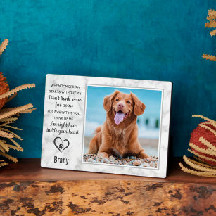 Herdenking van marble Pet Dog Keepslag Fotoplaat