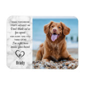 Herdenking van marmer Pet Memorial Keepomwille Dog Magneet (Horizontaal)