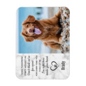 Herdenking van marmer Pet Memorial Keepomwille Dog Magneet (Verticaal)